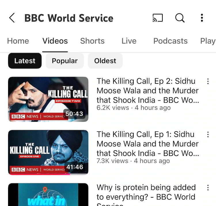 BBC releases Sidhu Moose Wala documentary on YouTube despite father's plea for ban