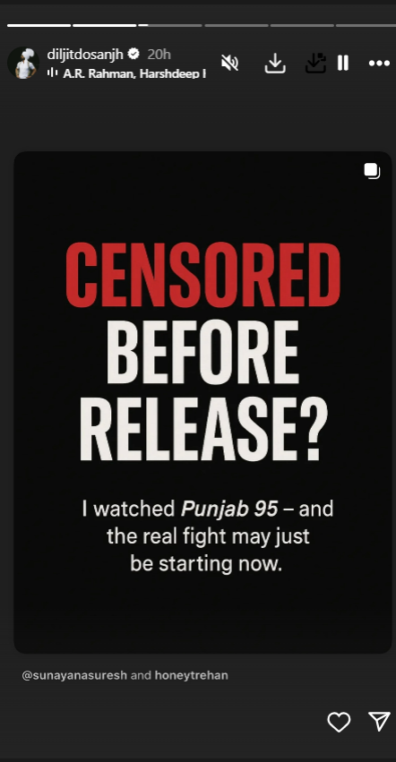 Diljit Dosanjh Cryptic Instagram Story