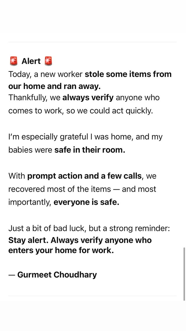 Gurmeet Chouhdary theft