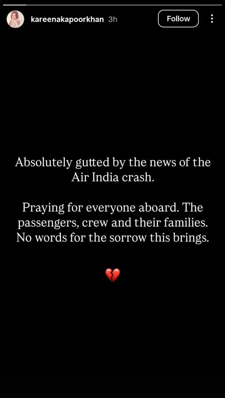 Kareena Kapoor Khan On Ahmedabad Plane Crash