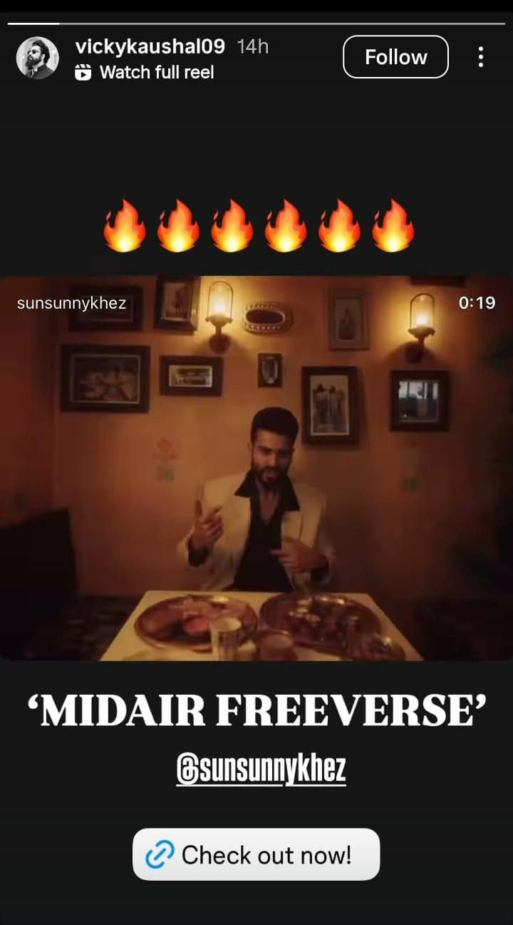 Vicky Kaushal Insta Story For Sunny Kaushal