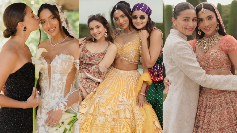 alia bhatt, bridesmaid look, bff tanya saha gupta wedding,
