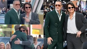 brad pitt, tom cruise, london, f1 premiere,