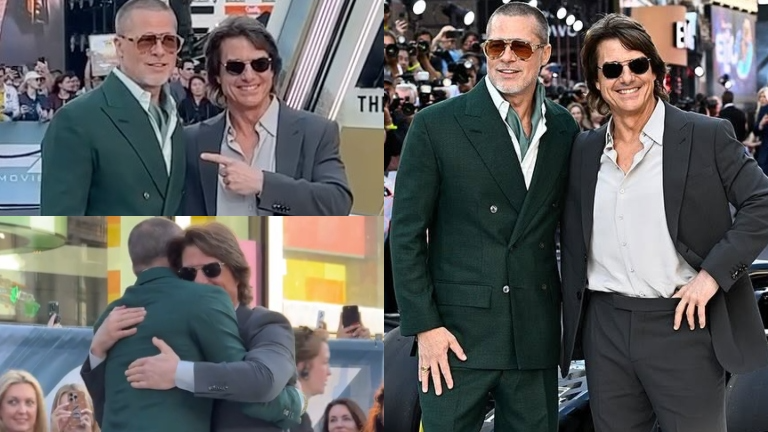 brad pitt, tom cruise, london, f1 premiere,