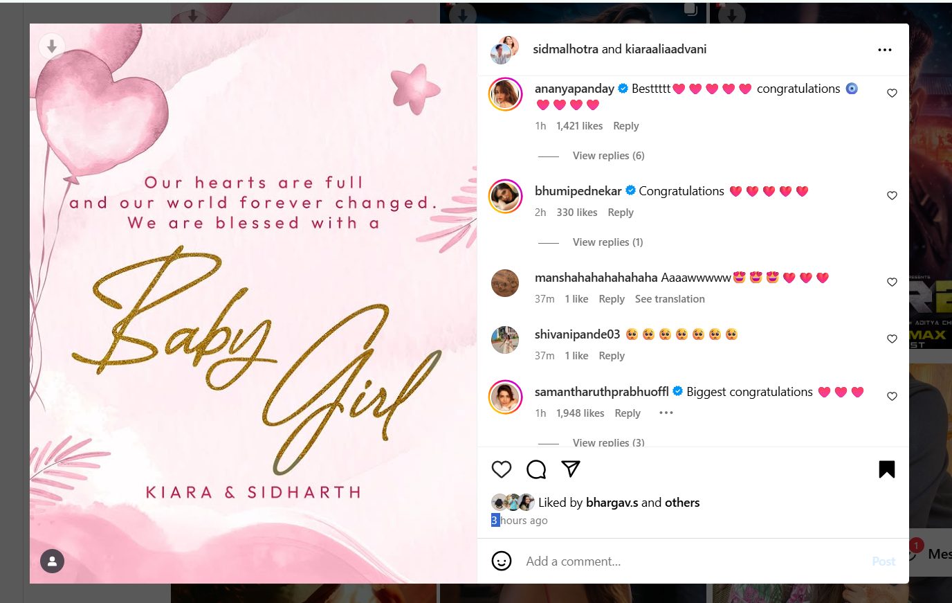 Ananya Panday, Samantha Ruth Prabhu and Bhumi Pednekar sends their wishes