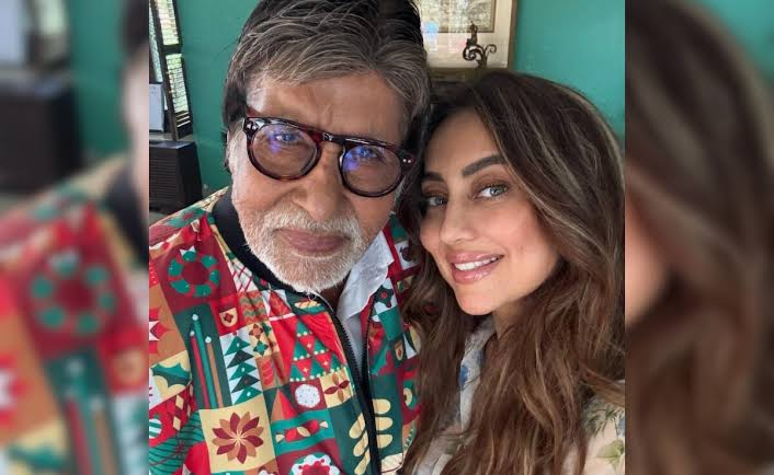 Anusha Dandekar with Amitabh Bachchan