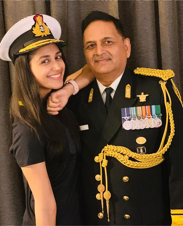 Nikita Dutta and her father Rear Admiral A.K. Dutta