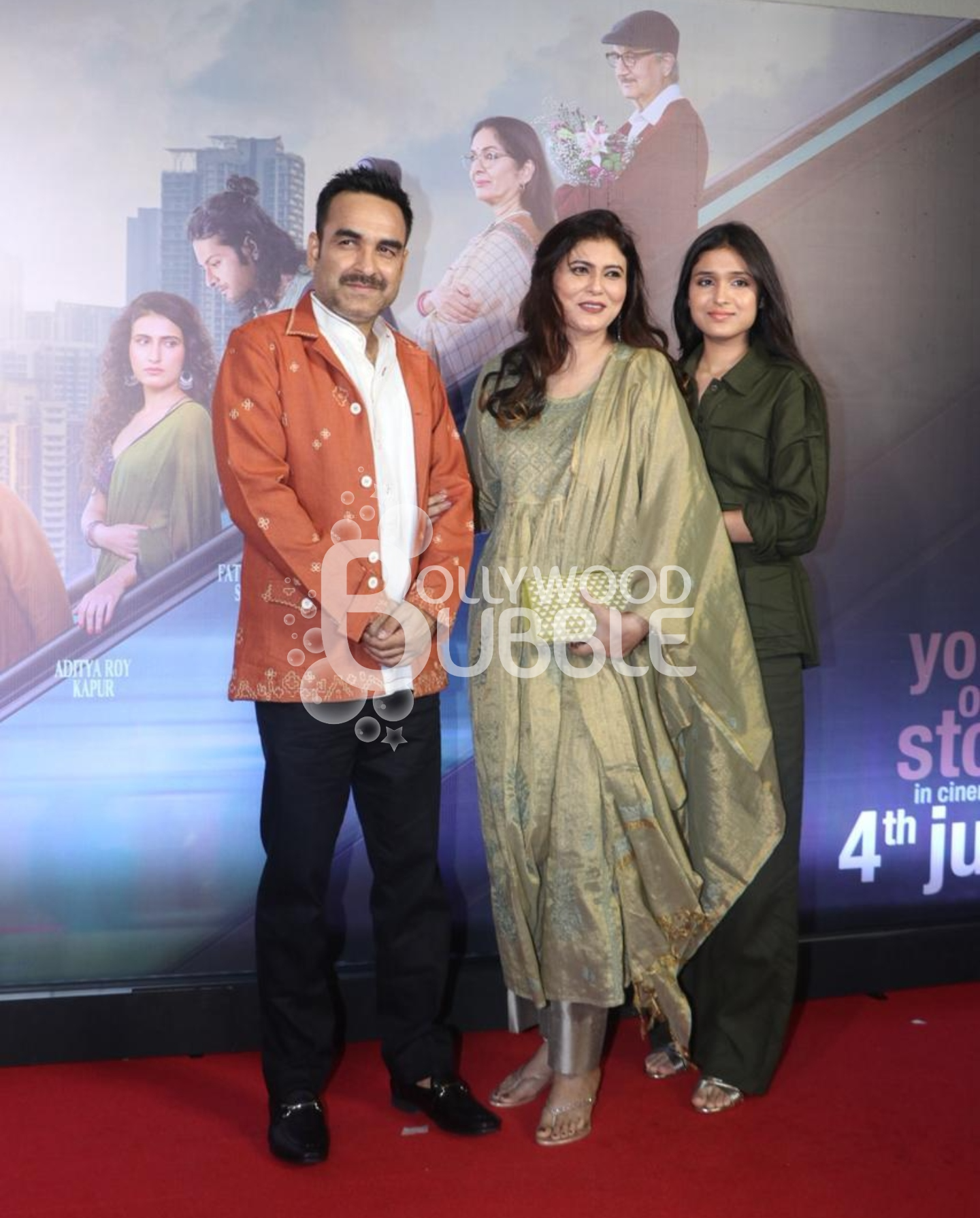 Pankaj Tripathi and family at Metro…In Dino Screening