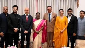 President Droupadi Murmu watches Tanvi The Great at Parliament