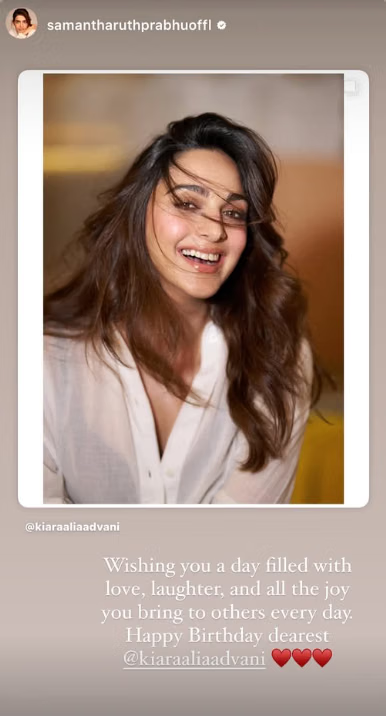 Samantha wishes Kiara