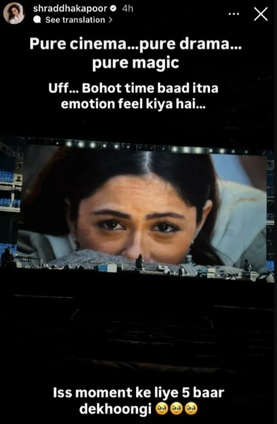 Shraddha Kapoor Instagram Story (1)