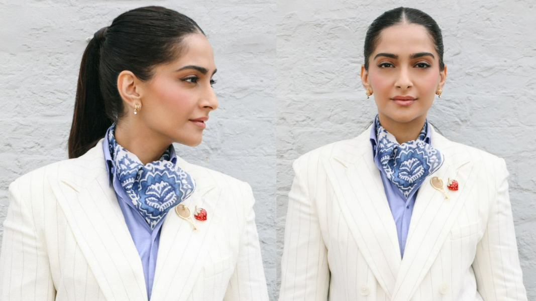 Sonam Kapoor Aces Her Stylish Look At Wimbledon In Blue Pantsuit
