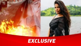 poonam pandey nasha posters burnt