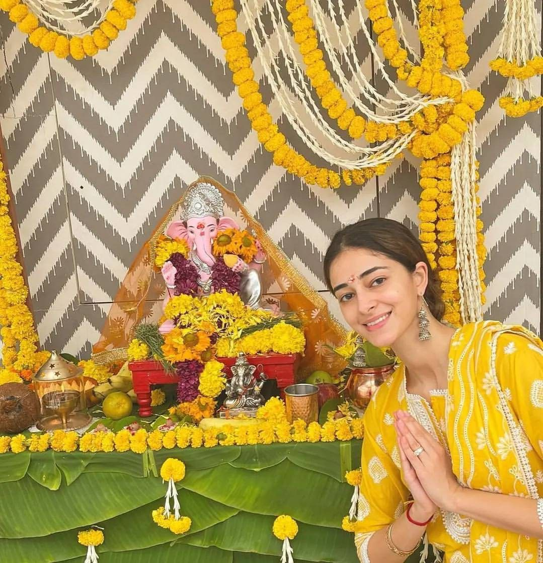 Ananya Panday celebrating Ganesh Chaturthi