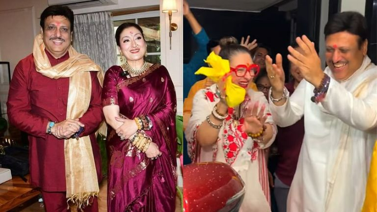 Amid Divorce Rumours, Govinda & Sunita Ahuja Celebrate Ganpati Visarjan in Style