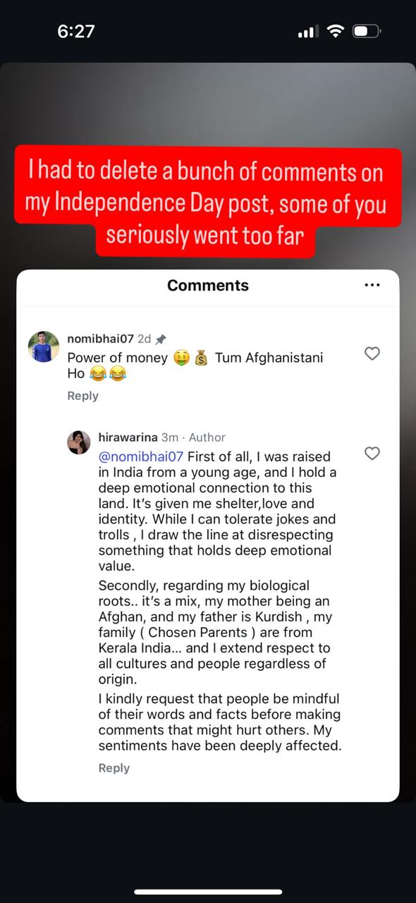 Hira Warina Shuts Down Troll