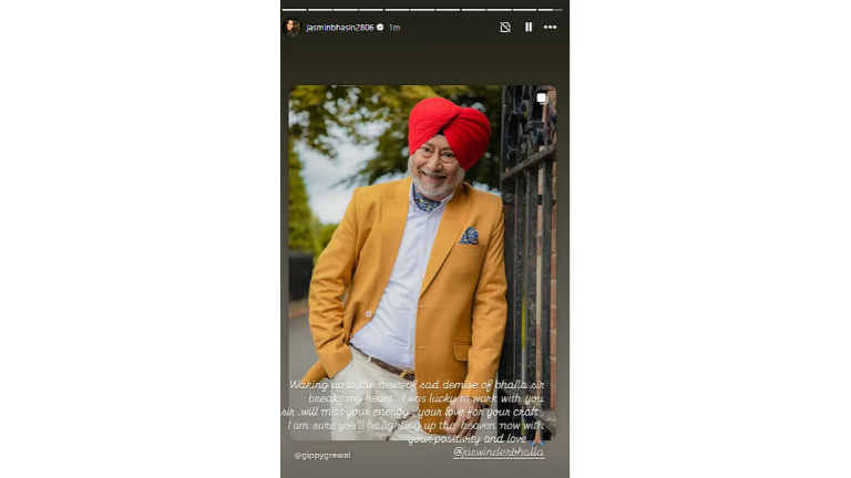 Jasmine Bhasin Mourns The Sad Demise Of Jaswinder Bhalla