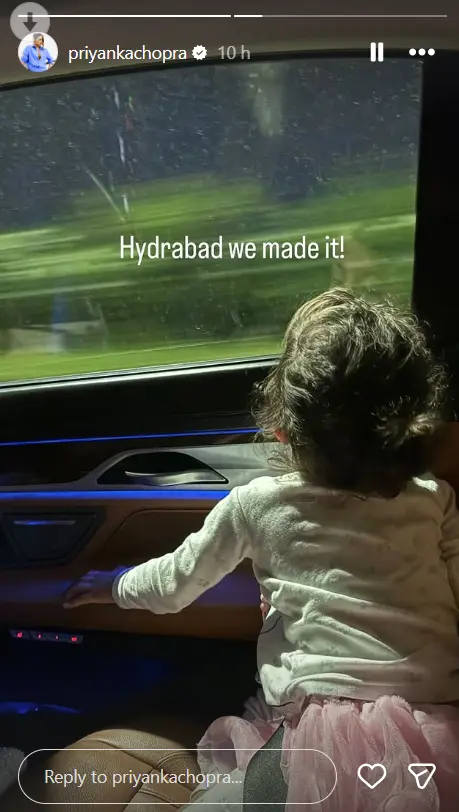 Priyanka Chopra's daughter Malti enjoys the greenery in Hyderabad