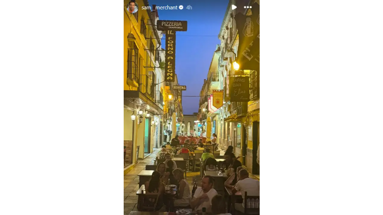Sam Merchant Instagram Story
