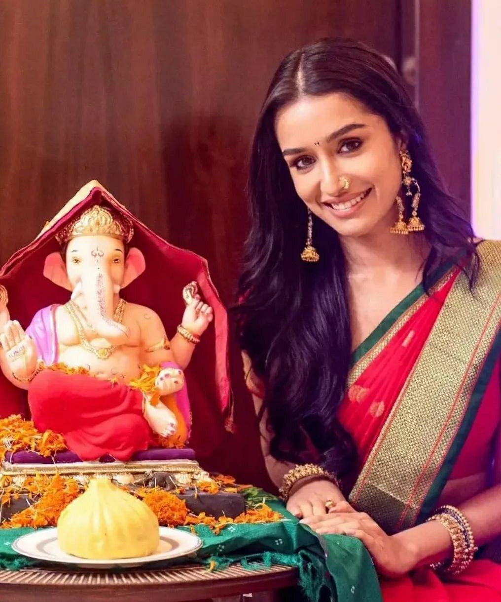 Shraddha Kapoor celebrating Ganesh Chaturthi