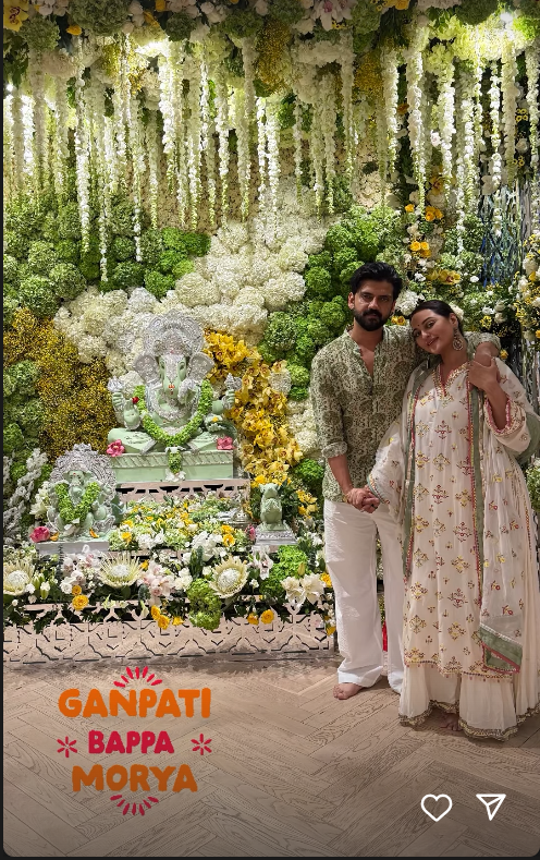 Sonakshi and Zaheer wish for Ganesh Chaturthi 2025