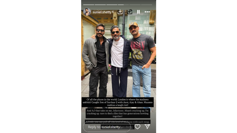 Suniel Shetty Meets Ajay Devgn In London