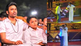 Dhanush Light Up The Stage As He Performs With Son Linga