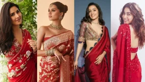 Navratri 2025 Day 2: Katrina Kaif, Shraddha-Janhvi Kapoor To Tara Sutaria Slays In Red