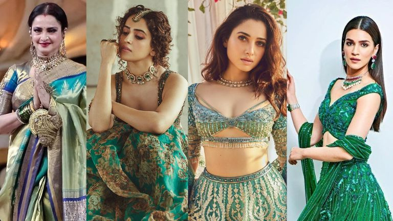 Navratri 2025 Day 8: Bollywood Divas Rock Peacock Green Looks for Maha Ashtami Style Inspo
