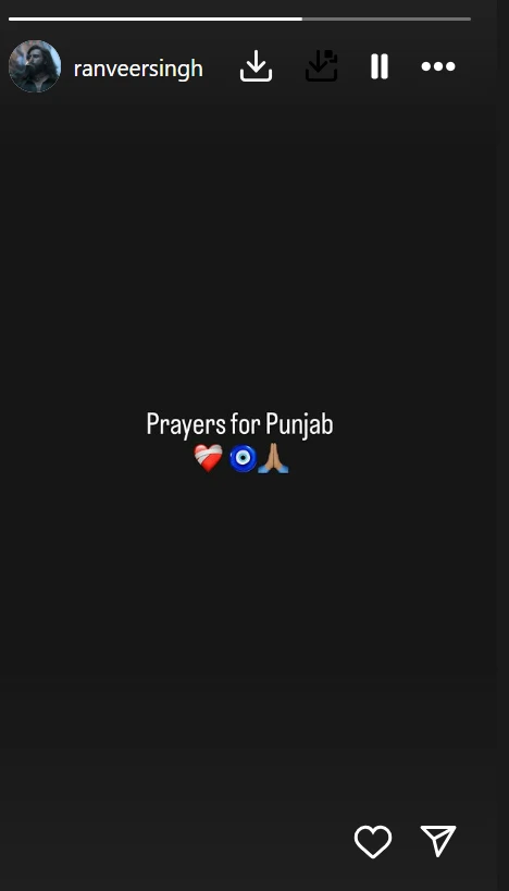 Ranveer Singh Instagram Story