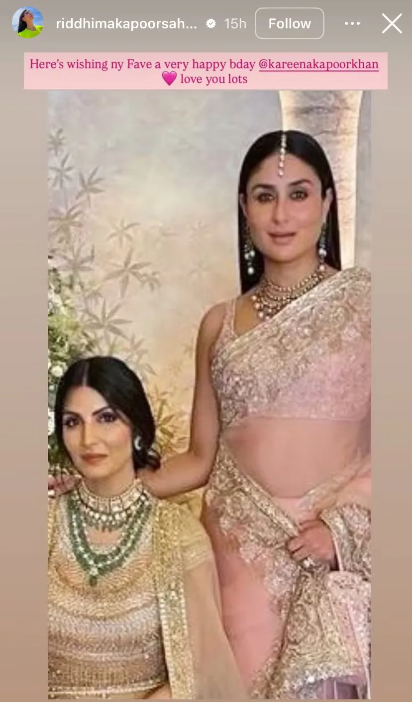 Riddhima's wish for Bebo