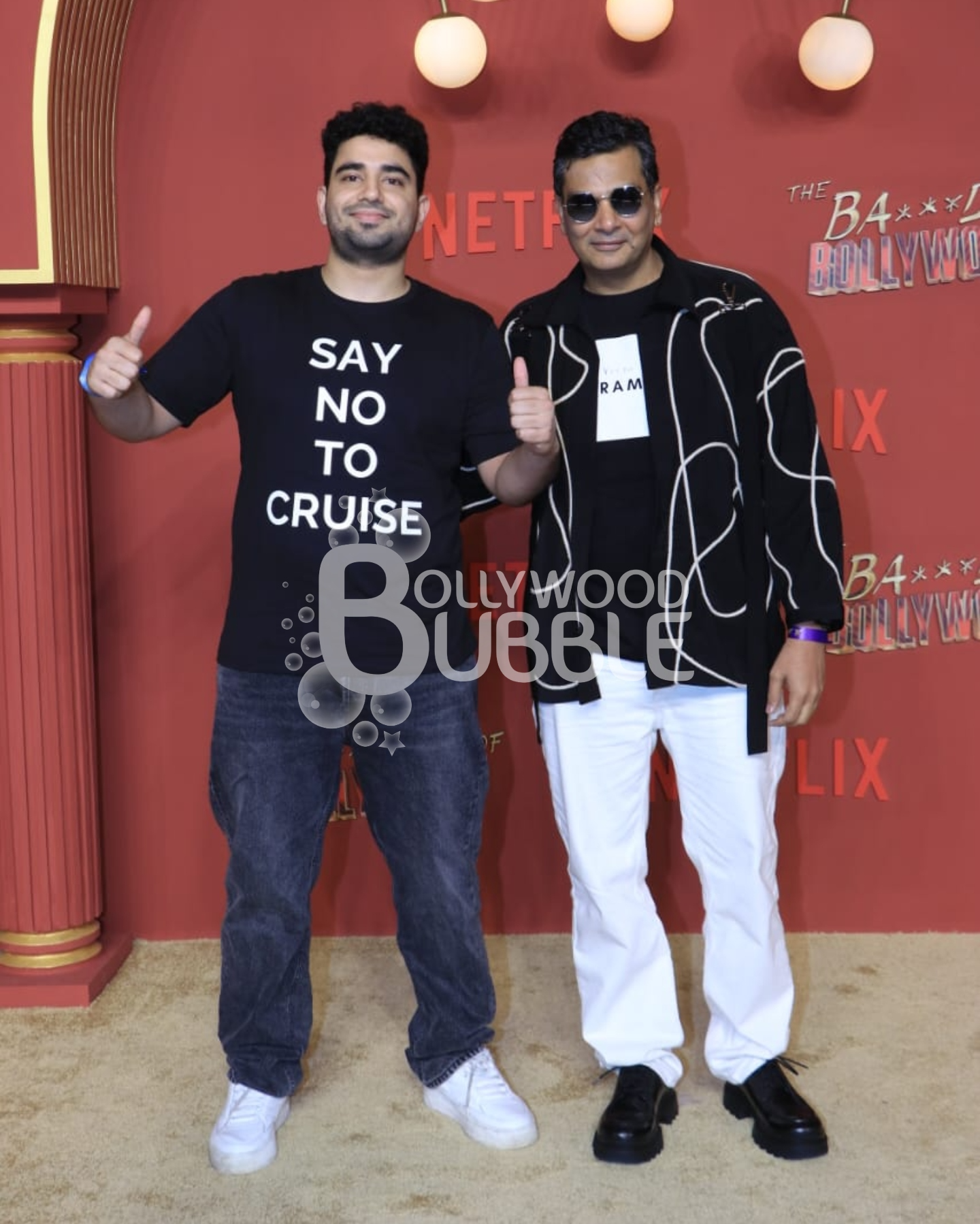 Samay Raina and Mukesh Chhabra at Ba___ds Of Bollywood Screening