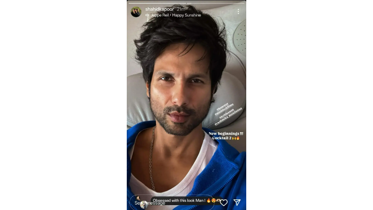 Shahid Kapoor Instagram Story