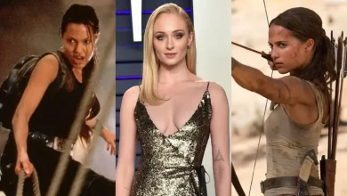Sophie Turner Lara Croft Angelina Jolie, Alicia Vikander