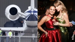 did taylor swift land to california for selena gomez's wedding_