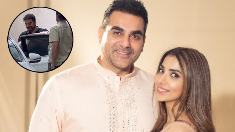 Arbaaz and Sshura Khan head home with baby girl