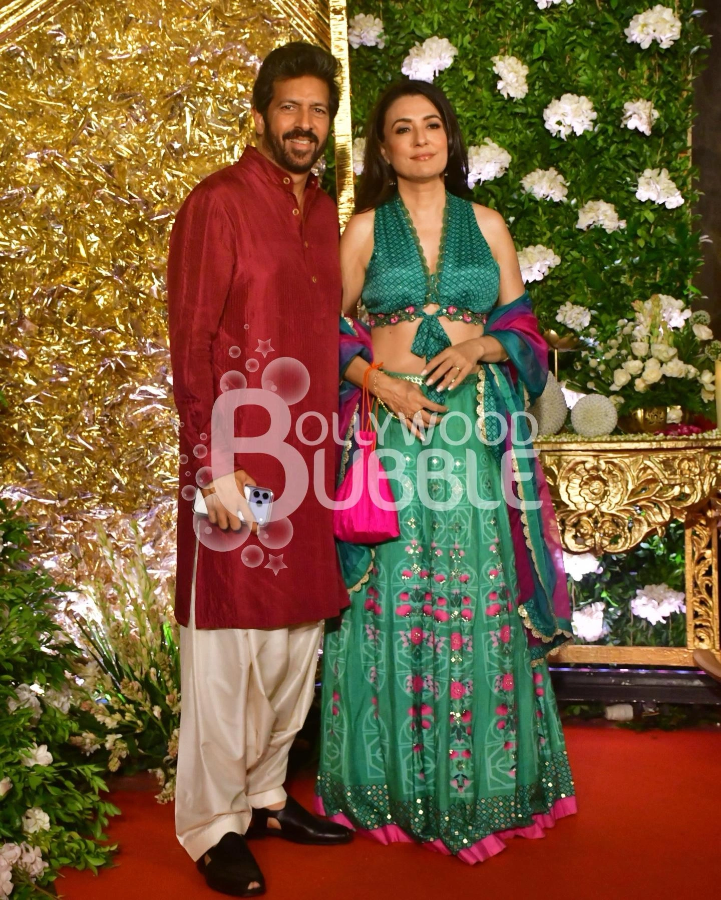 Kabir Khan and his wife at Ramesh Taurani’s Diwali Party 2025