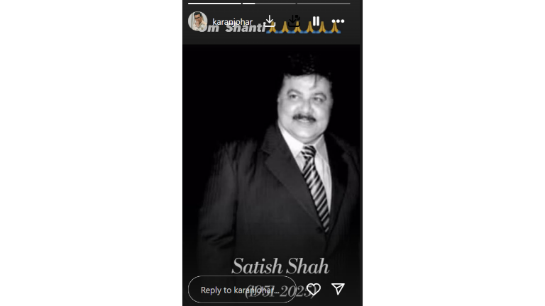 Karan Johar Shares Instagram Story