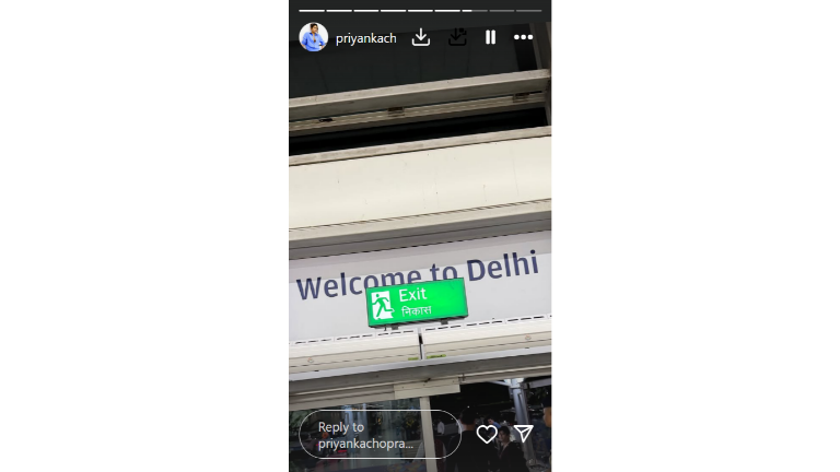 Priyanka Chopra Shares snaps on reaching Delhi