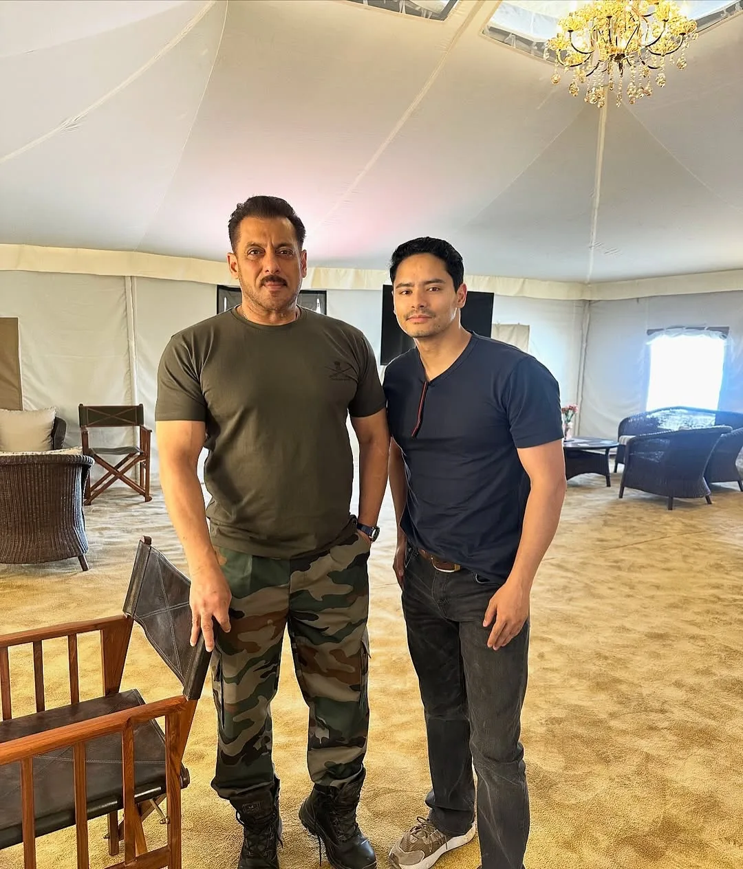 Salman Khan with fan in Ladakh Shoot
