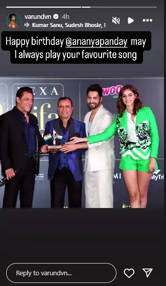 Varun Dhawan wishes Ananya