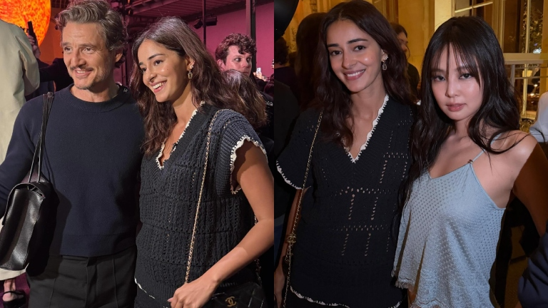 ananya panday on meeting pedro pascal at the Paris fashion week 2025