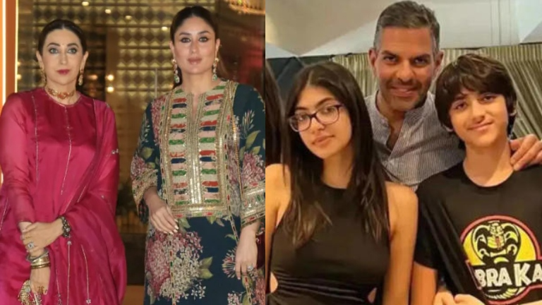 kareena and karisma on sunjay kapur's first birth anniversary