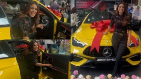 nia sharma purchases amg mercedes on dhanteras