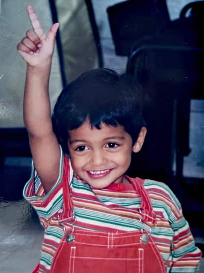Ahaan Panday as a child