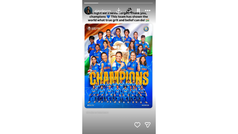 Ajay Devgn Celebrates Indian Womens World Cup Victory