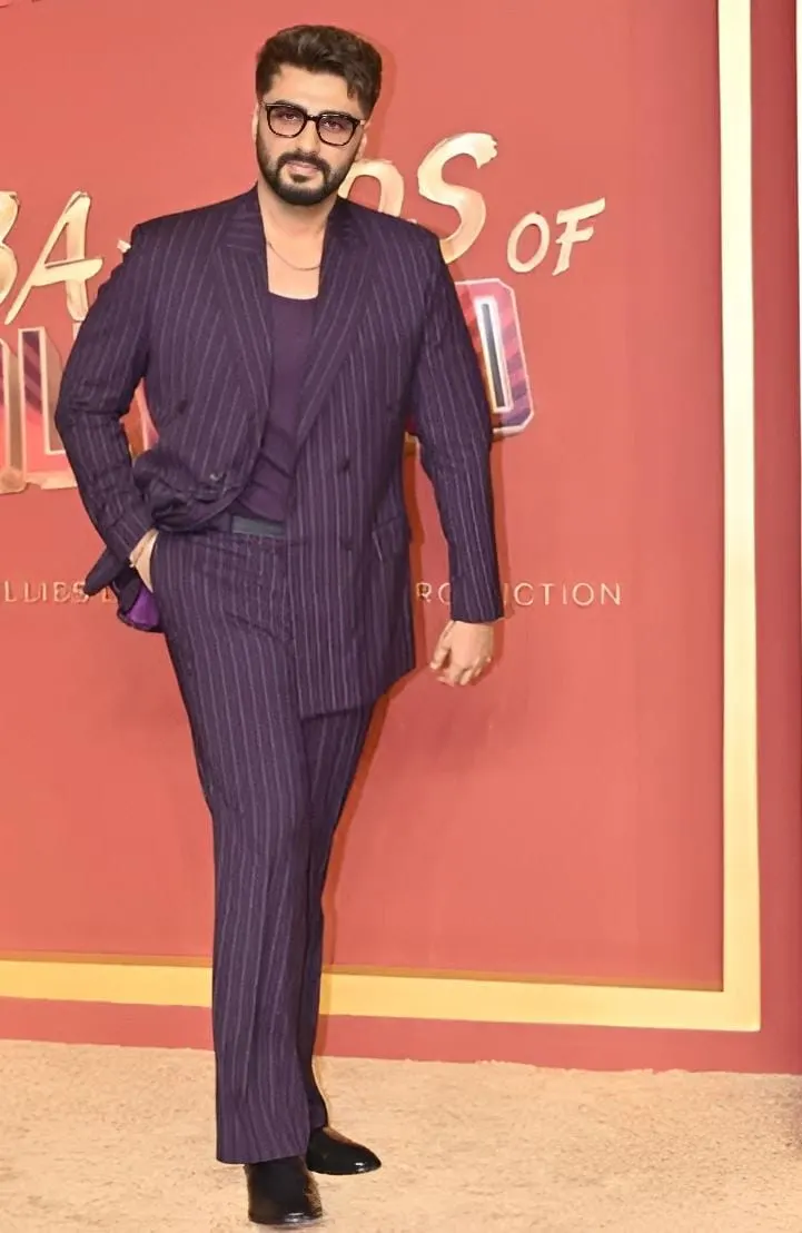Arjun Kapoor In Purple Striped Suit
