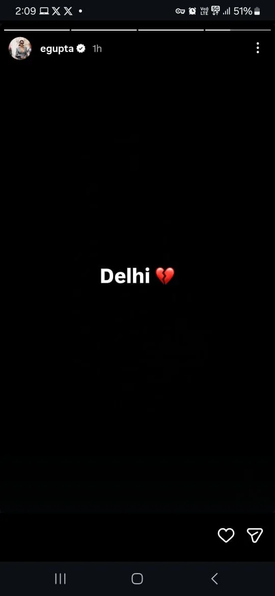 Esha Gupta on Delhi blast