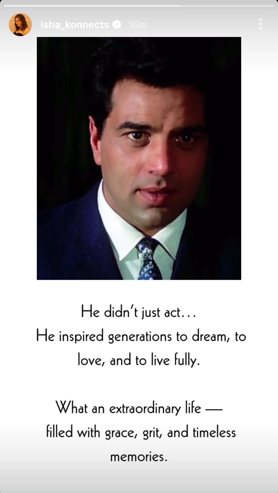 Isha Koppikar Remembers Dharmendra