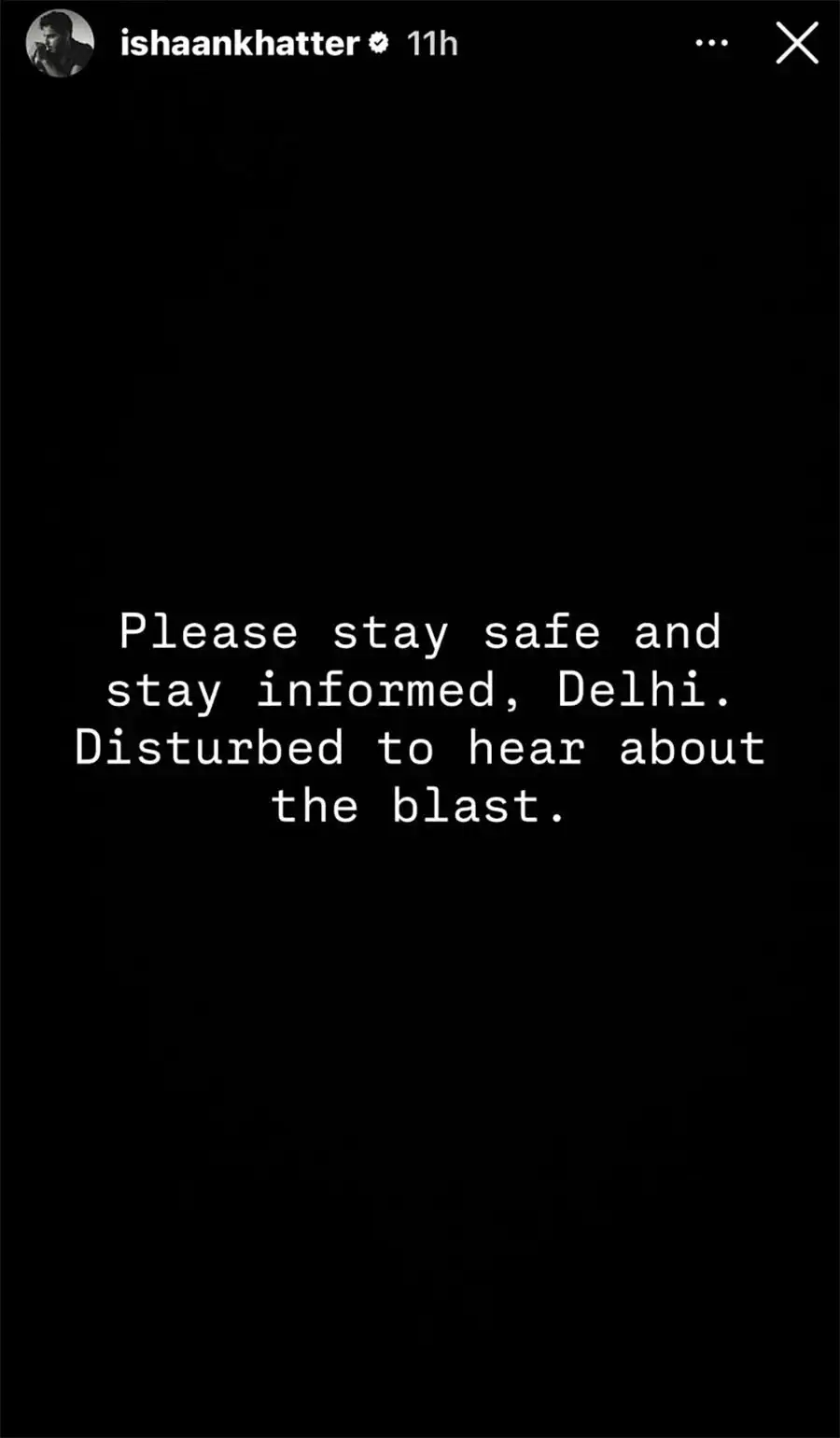 Ishaan Khatter on Delhi blast